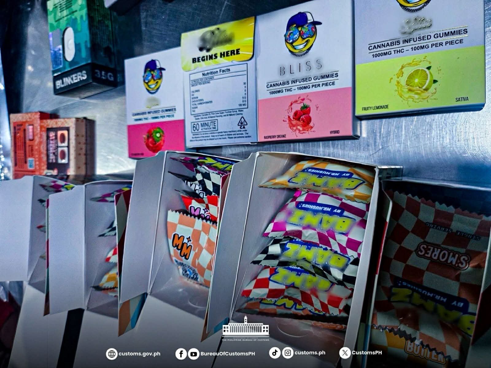 BOC-NAIA Intercepts Marijuana-Infused Candies, Cannabis Vapes at Mail Facility