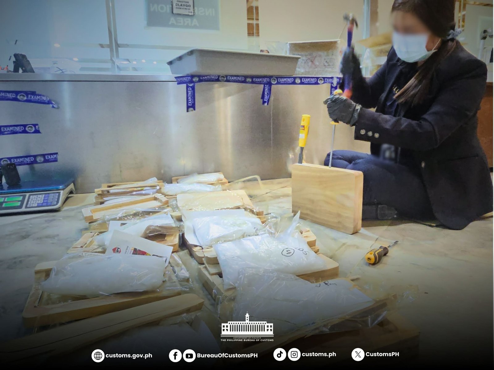 BOC-NAIA Intercepts ₱102-M Shabu Hidden in Chopping Boards; Malaysian Passenger Arrested