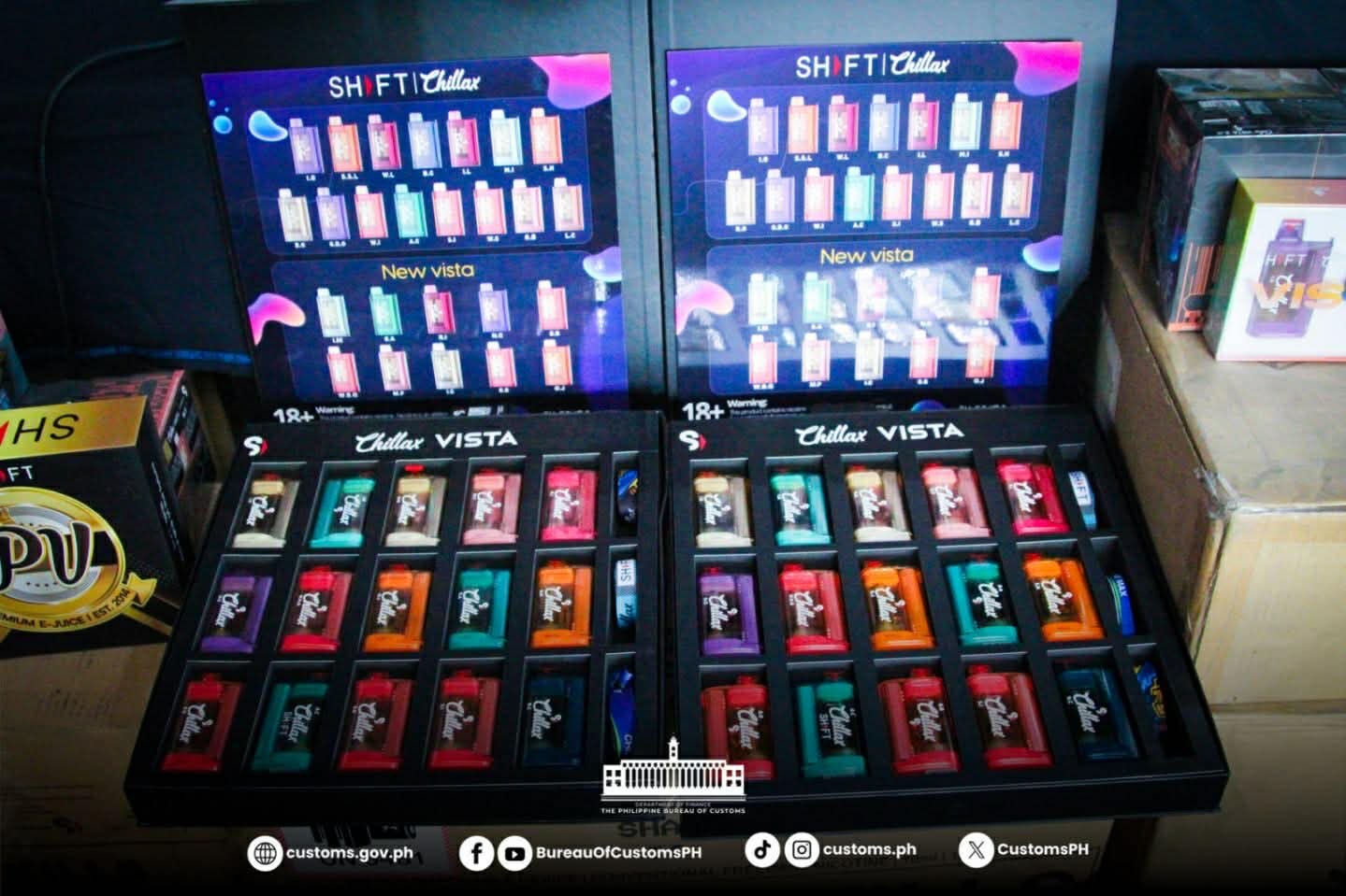BOC SEIZES ₱1-B WORTH OF ILLEGAL VAPE PRODUCTS IN NAVOTAS RAID By: Jimmy Saberon